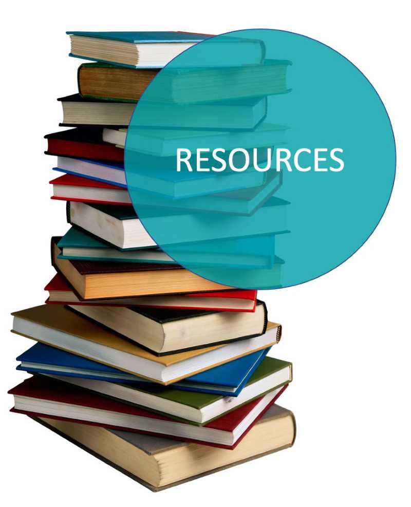 Stack of resource books