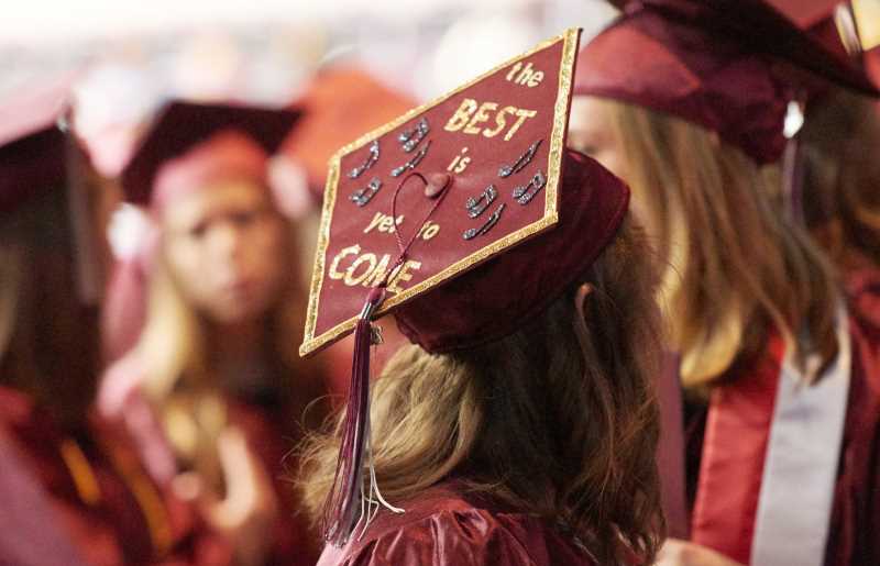 Graduation cap with words, The best is yet to come. Getting crafty is one way to celebrate.