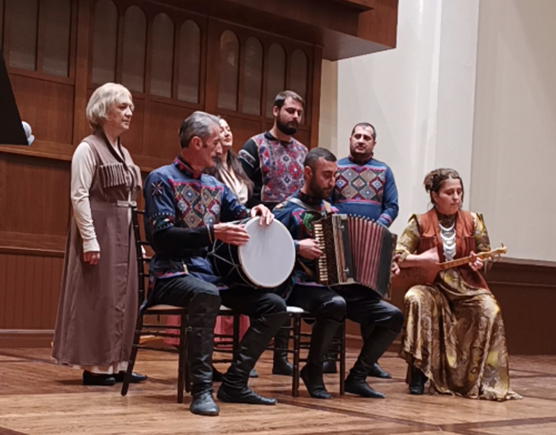 Zedashe, a polyphonic vocal choir from the Republic of Georgia, performing in La Crosse.