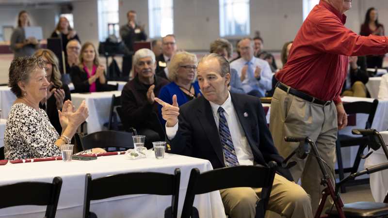 Bob Hetzel, recently retired vice chancellor for Administration & Finance at UWL, is being celebrated for a remarkable career. The UWL Fieldhouse was recently named in his honor. And Hetzel has found a lasting way to support the university he loves: the largest philanthropic gift in school history.