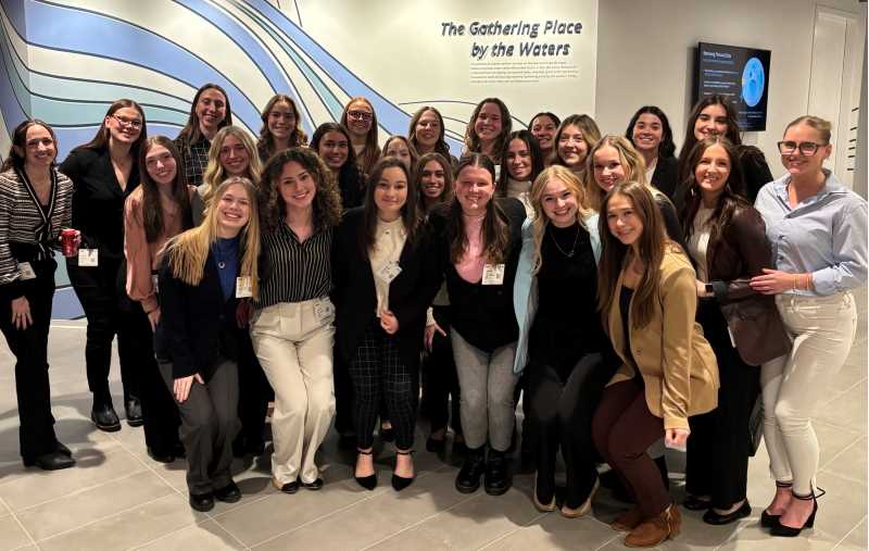 UWL's Women in Business club recently visited Deloitte offices in Milwaukee to meet with professionals and discover career opportunites.