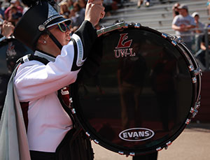 Drummer drumming.