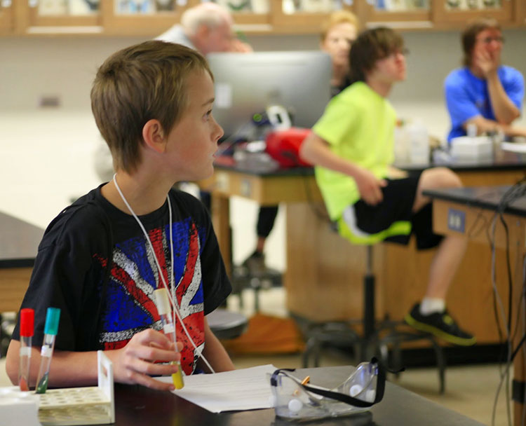 Students in classroom.