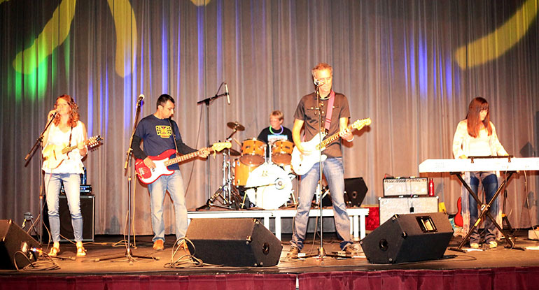 Band performing. 