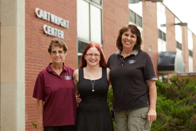 Desi Starkey (middle) with UWL custodians Rita Anderson, left, and Leeann Dobson. “They made [UWL] a safe place for me to come,” praises Starkey. “If it wasn’t for them I wouldn’t be in school.”
Read more →
