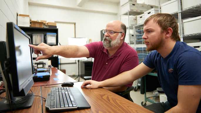 From left, David Anderson, UWL associate professor of archaeology, and UWL senior William Feltz are using cutting edge technology to make ancient artifacts easier to see — and feel. 
Read more →
