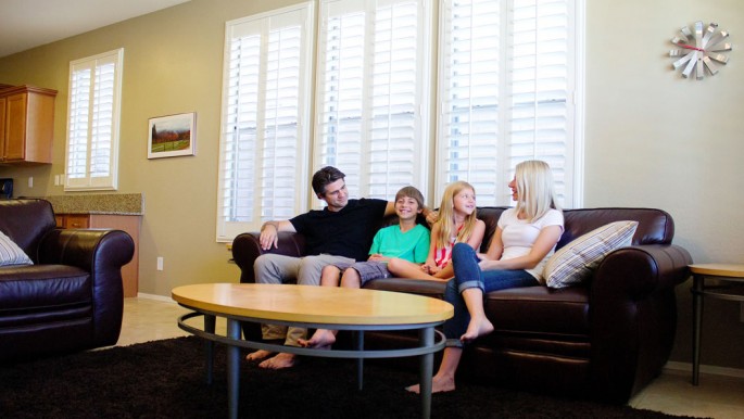 Joshua Becker and his family at their home. 