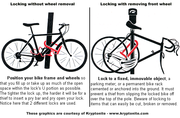 Bike clearance lock pole