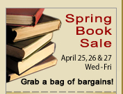 Artwork about book sale. 