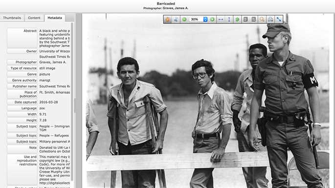 Novices and historians alike can find digital collections from UWL’s Murphy Library through the Digital Public Library of America, which brings together access from libraries around the country. Here’s a sample of what can be accessed from the collection of historical images of the wave of Cuban refugees who came to Fort McCoy in the 1980s.
Read more →