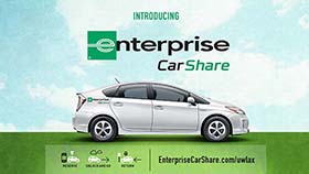 Image of an Enterprise Car with Words: Enterprise CarShare.