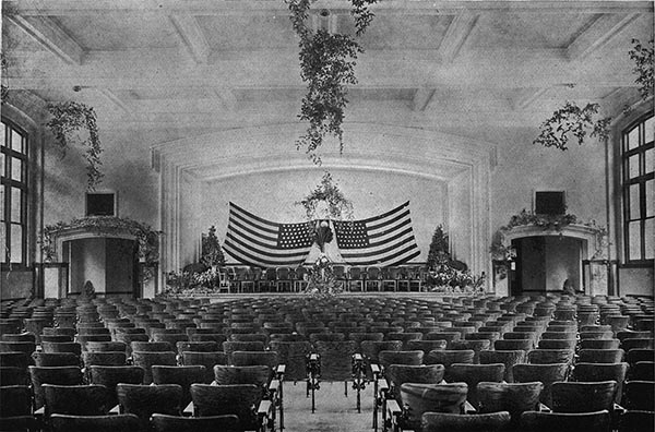 Image of Graff Main Hall Auditorium ca. 1910. 