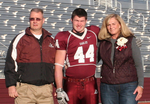 Lt. Jason Church with his parents