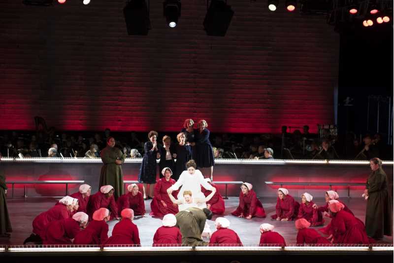 UWL Music Lecturer Kathryn Moran, in
white with bare shoulders, is surrounded
by other handmaids during her character
Janine’s birth-giving scene.
Photo Credit- Liza Voll Photography
Read more →