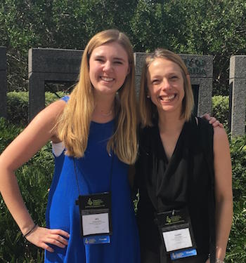 Alyssa Nelson standing with Leslie Rogers. 