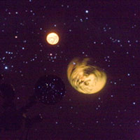 Night sky in planetarium