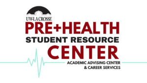 uw-la crosse Pre+health student resource center academic advising center career center logo