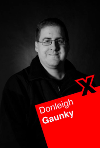 Headshot image of Donleigh Gaunky with his name printed at the bottom.