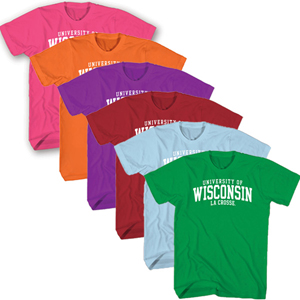 T-shirts in various colors.