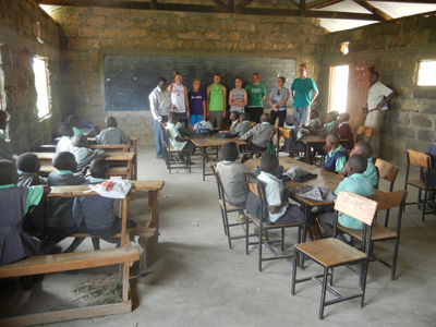 College student volunteers visit Kiptenden Elemetnary Schoo