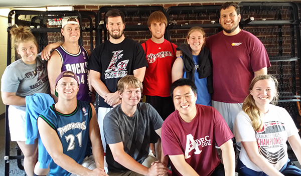 Image of student work crew posing for the camera. 