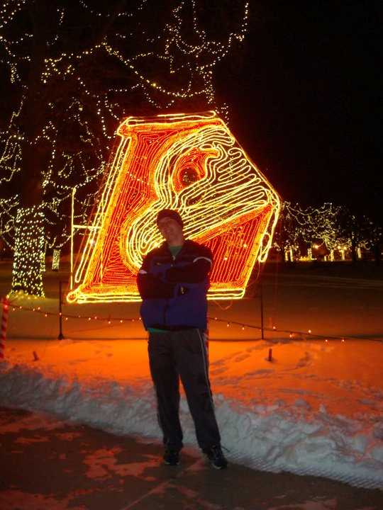 James Bushman, ’11, stands in front of the Eagle “L” at Rotary Lights in 2010.
Read more →
