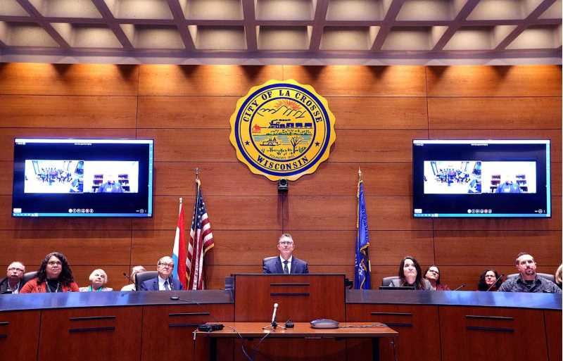 City leaders in La Crosse City Hall met virtually with colleagues in Luxembourg for an official sister city signing ceremony in January.