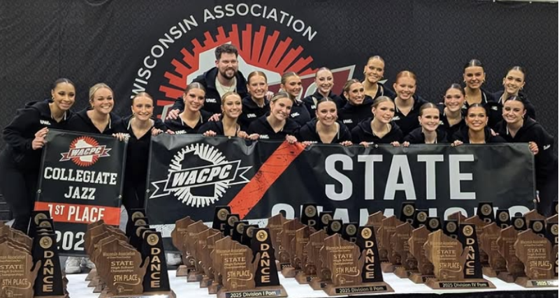 The UWL Dance team has had an undefeated season, recently taking first place in jazz and hip hop at WACPC State Dance Competition.