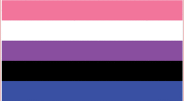 Gender Fluid Pride - Pink, White, Purple, Black, Blue