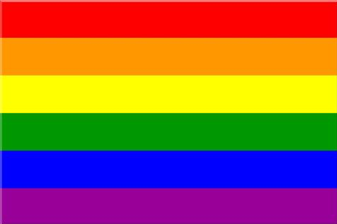 LGBTQ Rainbow Flag - Red, Orange, Yellow, Green, Blue, Purple