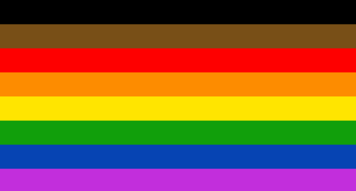 Philadelphia Pride - Black, Brown, Red, Orange, Yellow, Green Blue, and Purple