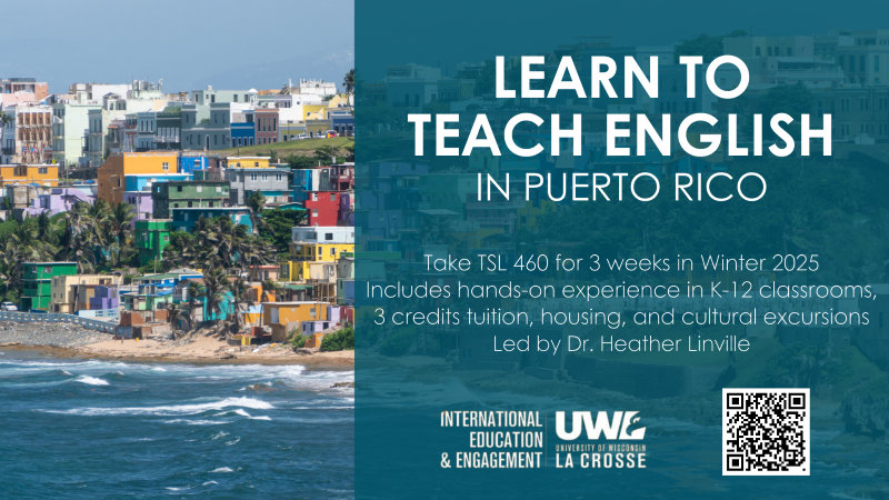 Learn to Teach English in Puerto Rico led by Dr. Heather Linville  |  Winter 2024