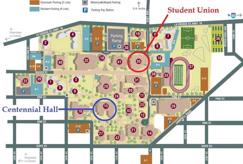 Uw La Crosse Map Welcome - West Lakes Division Of The American Association Of Geographers  (Wldaag) | Uw-La Crosse