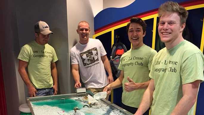 Geography Club Members volunteering at the Children's Museum