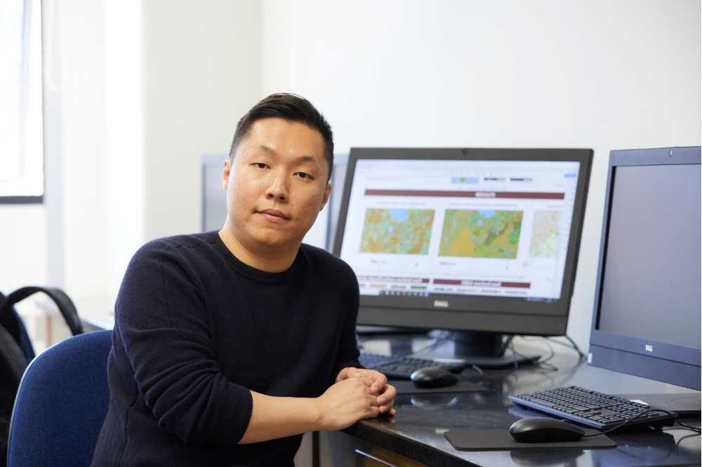 Bo Kim in the GIS Research Lab