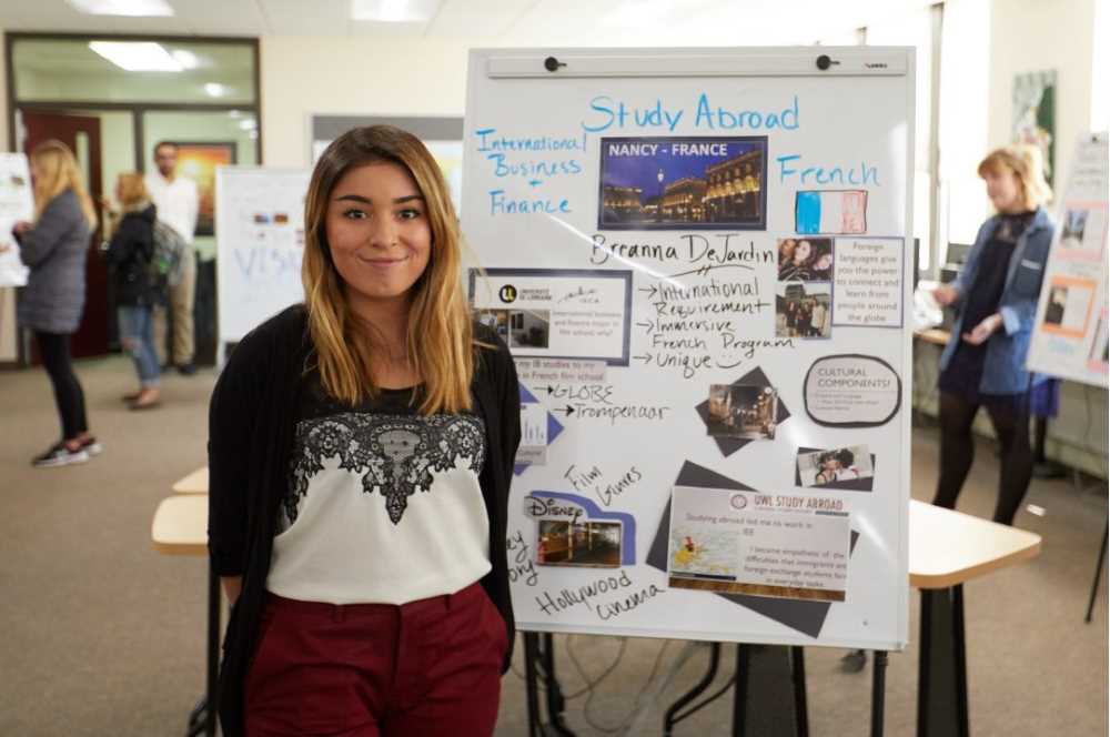 Breanna DeJardin presents her experience studying International Business and Finance in France.