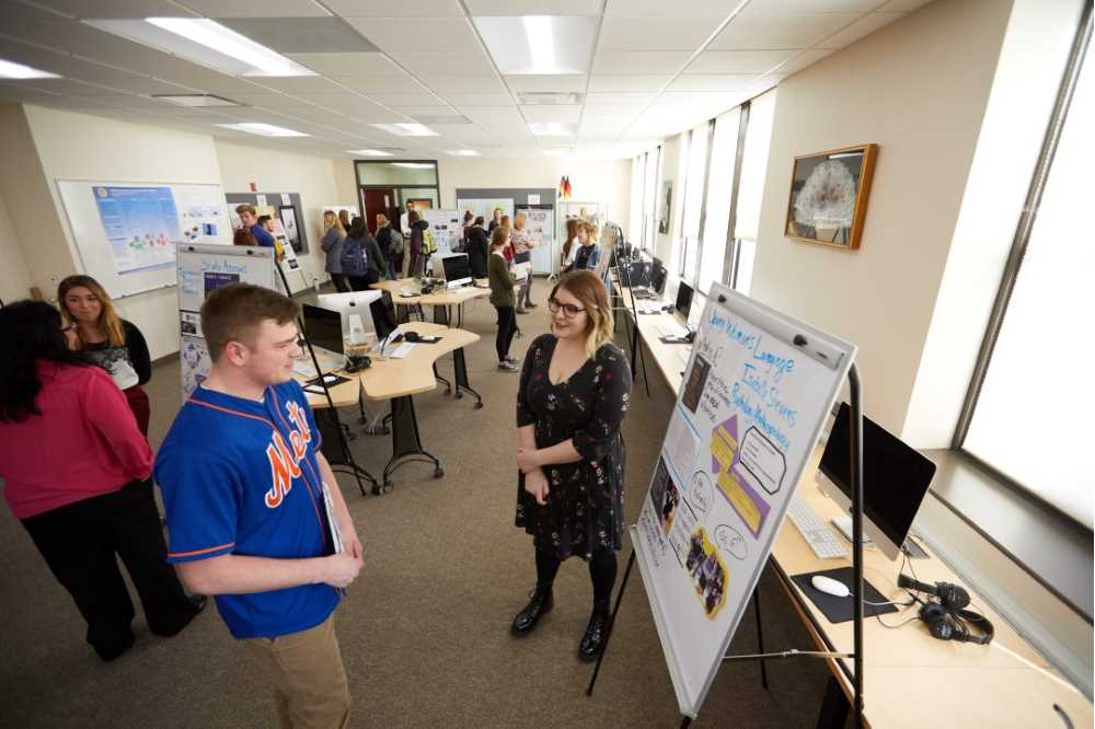 View of the LRC during an undergraduate research symposium.