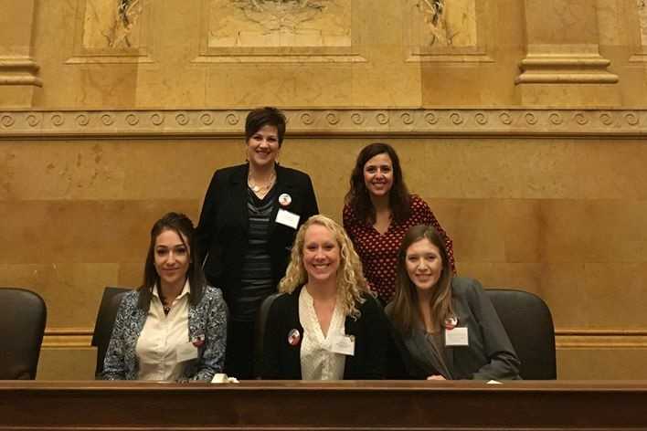 Dr. Emily Whitney with HEHP students at ESG Madison Advocacy 2016