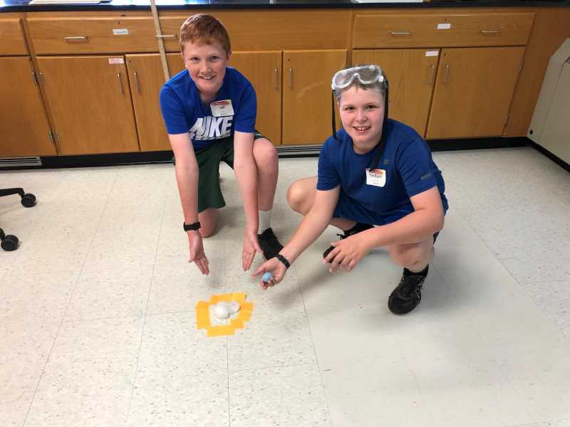 Students working in a lab