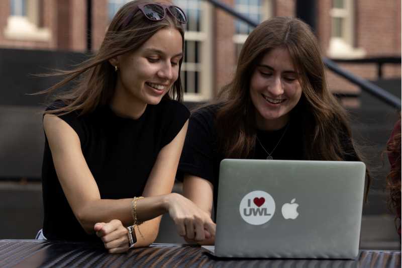 Students on a computer