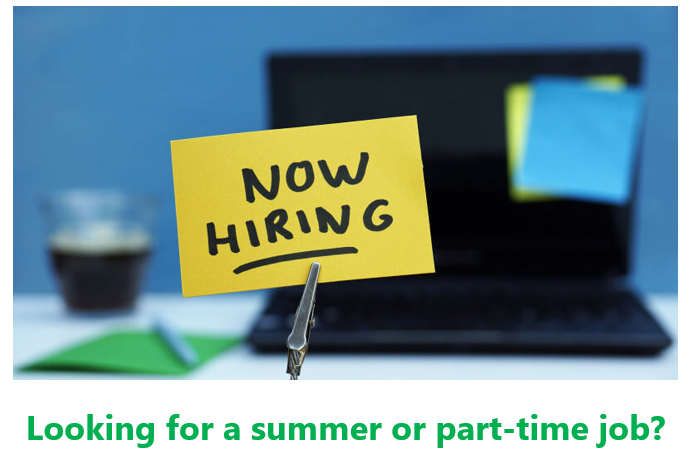Looking for a summer or part-time job?