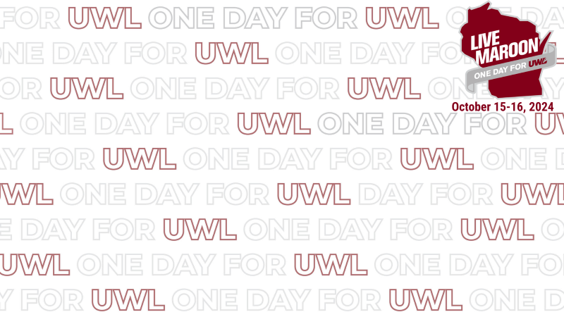 One Day for UWL Zoom background - repeating text