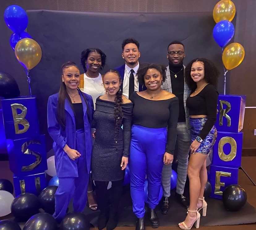 Black Student Unity (BSU) executive members (2019) celebrating its annual Reflections of Ebony event