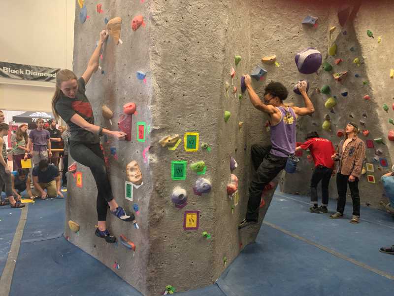 rock climbing wall